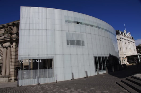 Usher Hall Glass Wall Blue Sky