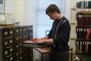 Padraig at the archives