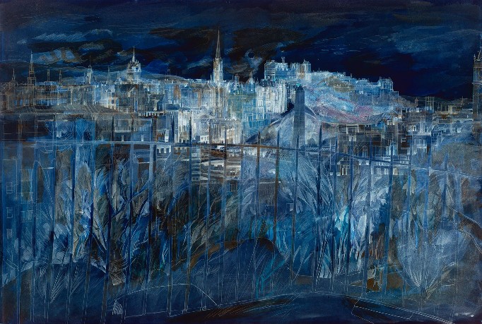 Edinburgh at Night by Richard Demarco