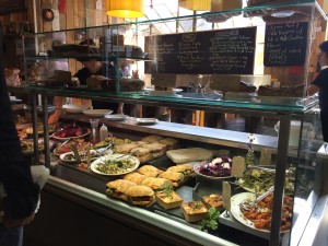 Salad counter at Earthy