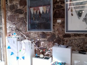 stained glass bunting at smeaton