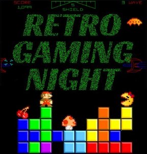 retro gaming night poster