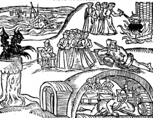 Woodcut from Newes From Scotland 1592, courtesy Glasgow University Library Special Collections
