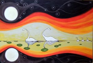 alasdair macdonald painting for sofi's launch january 2015