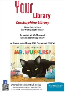 mr wuffles week corstorphine library poster