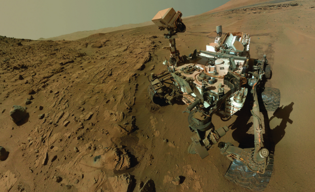 Edinburgh Science Festival - Light Works Exhibition - NASAs Mars Rover used a camera at the end of its robotic arm to take this selfie Image NASA sml