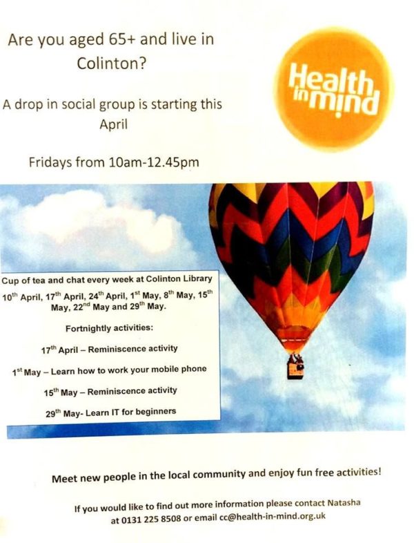 colinton health in mind group poster