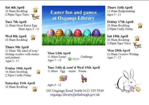 oxgangs library easter