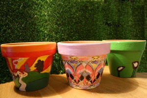 painted flower pots