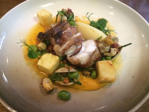 Seared Monkfish with Chorizo