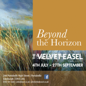 beyond the horizon at velvet easel