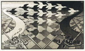 M.C. Escher, Day and Night, 1938, All M.C. Escher works copyright © The M.C. Escher Company B.V. -B