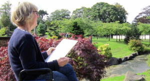 edinburgh sketcher at lauriston castle