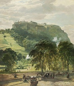 Edinburgh Castle from Princes St - Samuel Bough 1860