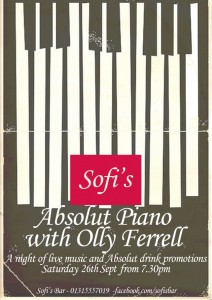 sofi's piano night 26th sept 2015