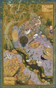 The Conference of the Birds - illustration from the 12th century Persian poem.
