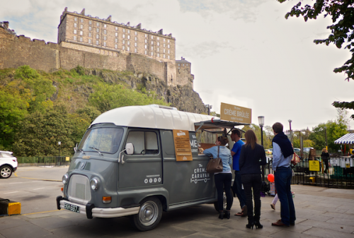 The Crema Caravan at Edinburgh Farmers Market. Photo Credit Leo Fiorillo