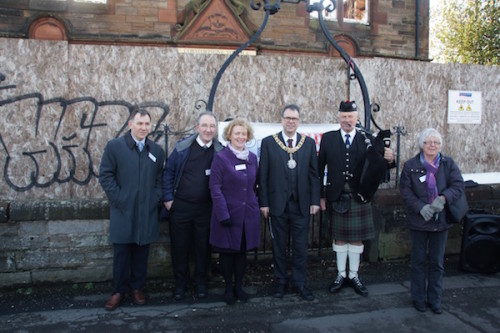 Lord Provost the Rt Hon Donald Wilson with members of the Corstorphine Public Hall steering committee. 