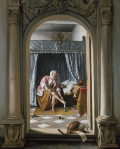 jan steen a woman at her toilet masters of the everyday