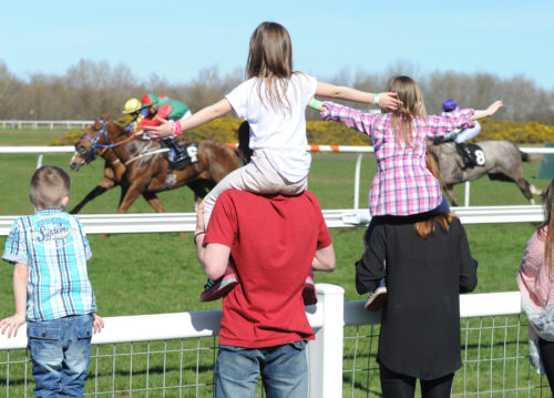Musselburgh Racecourse - Easter Sunday Family Day. Pic shows the winner of the Musselburgh Gold Cup, Lady Kashaan ridden by Shane Gray and trained by Alan Swinbank who drew clear in the final furlong to win comfortably.