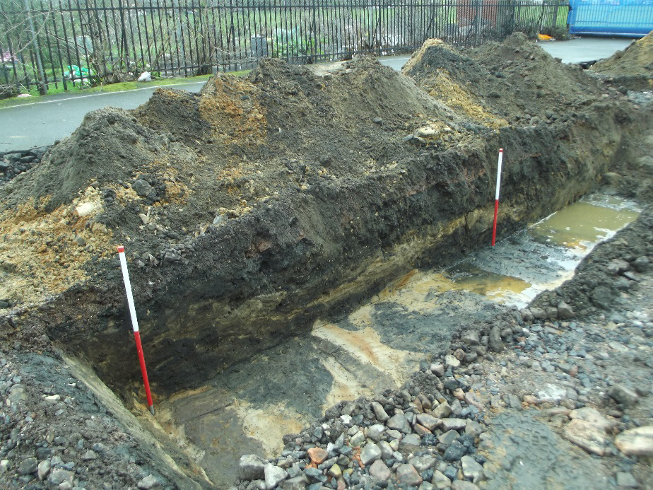 Overlook of trench, looking South West