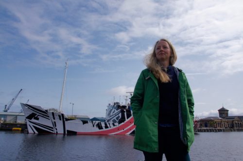 Edinburgh Art Festival and 14-18 NOW:WWI Centernary Art Commissions co-commissioned Every Woman. The Dazzle Ship was designed by artist Ciara Phillips and will be in Prince of Wales Dock Leith from 2 June 2016.