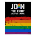 LGBT join the fight against suicide poster