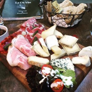 Platter of meats and cheese