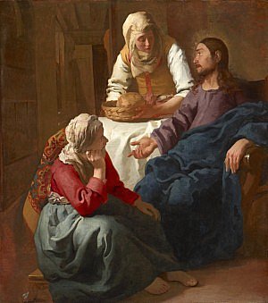 vermeer christ in the house of martha and mary