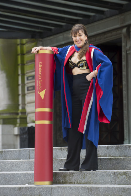 Edinburgh Napier University Honorary Graduand Nina Barough.  Honorary Doctorate,
