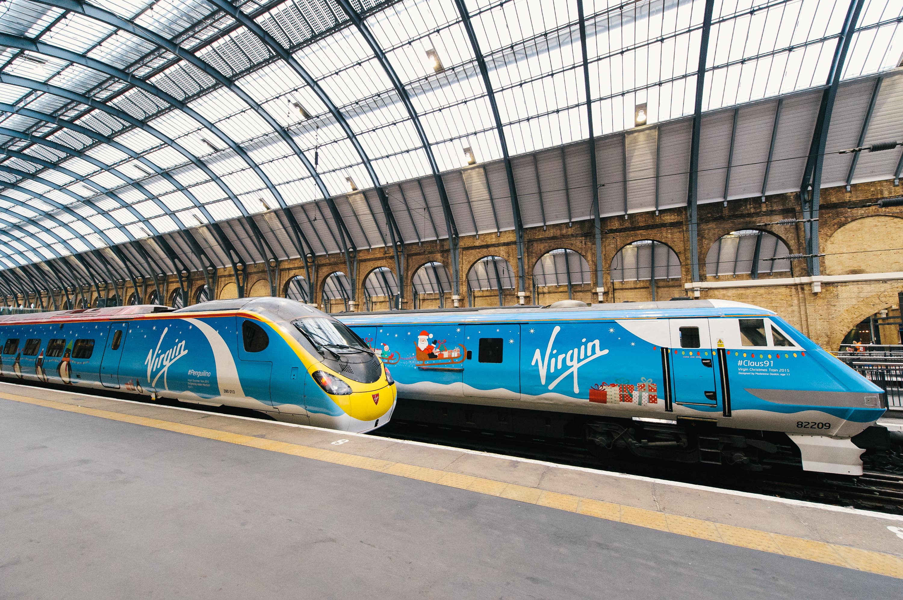Virgin Trains this morning unveiled its two Christmas Trains at London