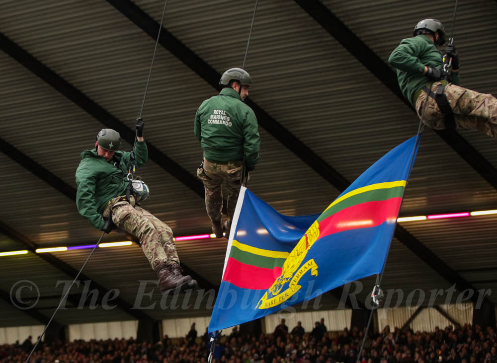 Royal Marines deliver the ball © J. L. Preece