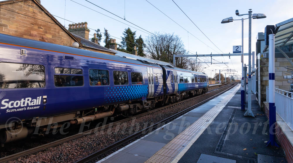Scotrail train at Linlithgow Station