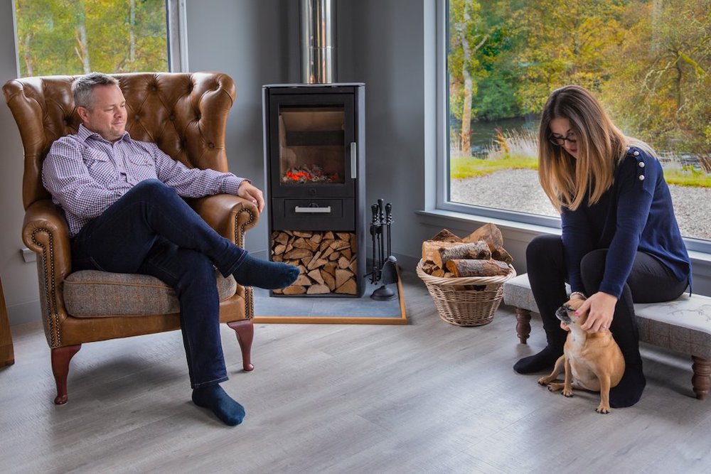 Alex and Daniela in their holiday home