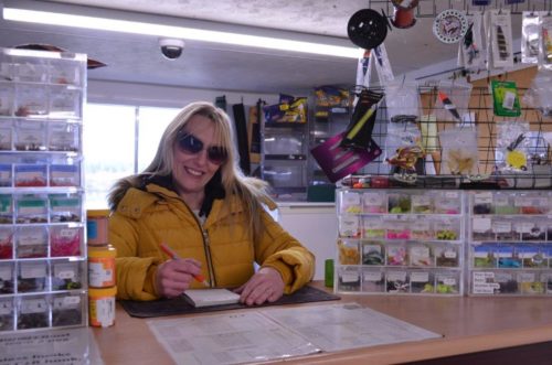 Shot of Leeanne at counter at Drumtassie