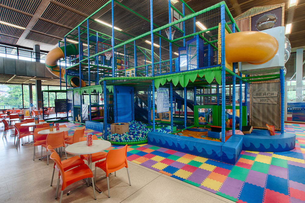 A soft play area set up for children
