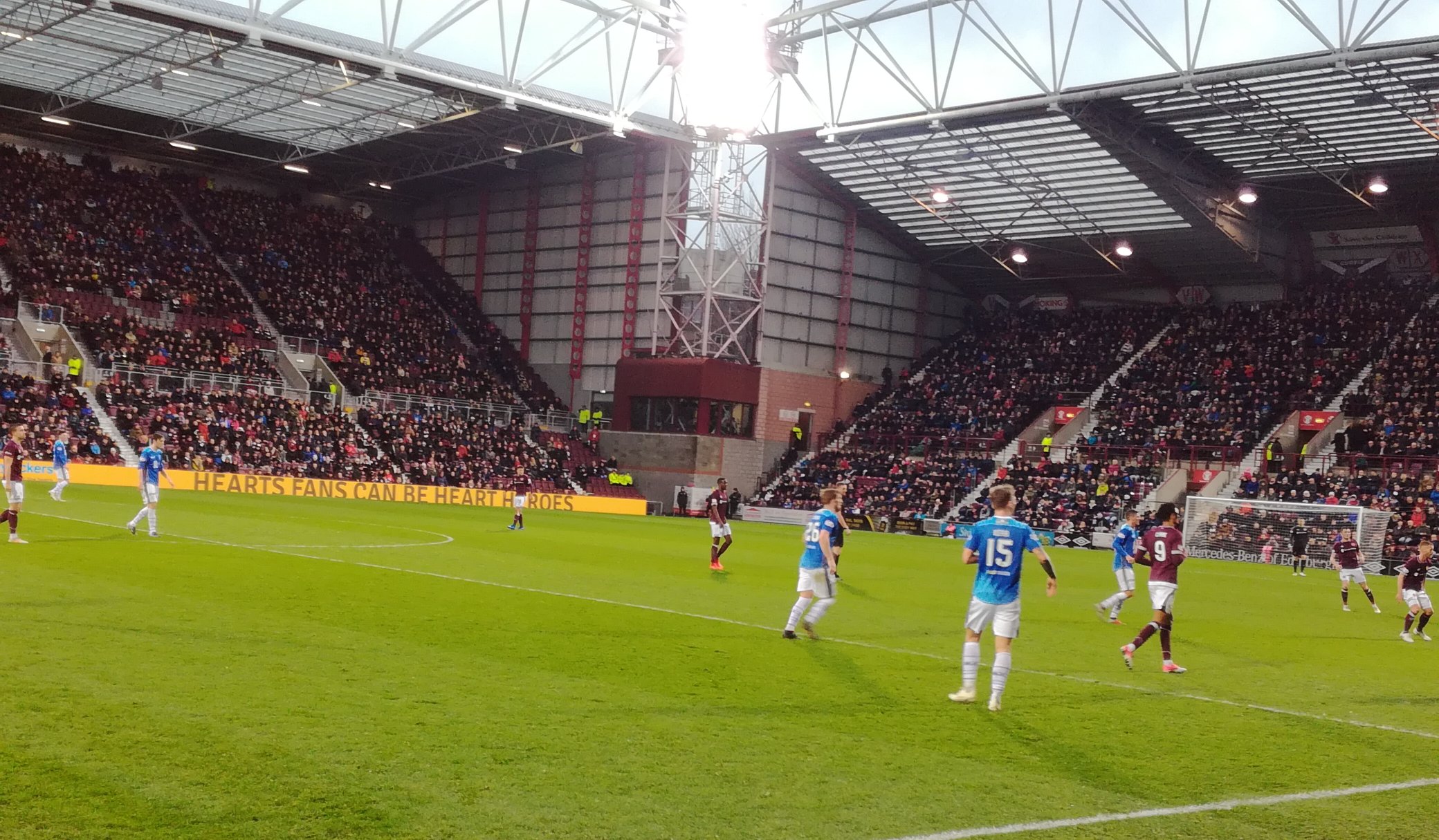 Action from Hearts v St Johnstone at Tynecastle on 26th January 2019